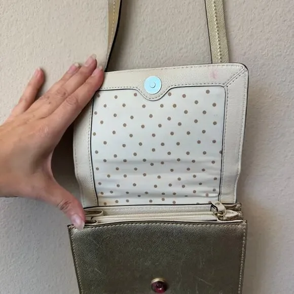 Kate Spade New York Gold Square Crossbody Bag